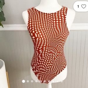 NWOT Open Edit Geometric Bodysuit